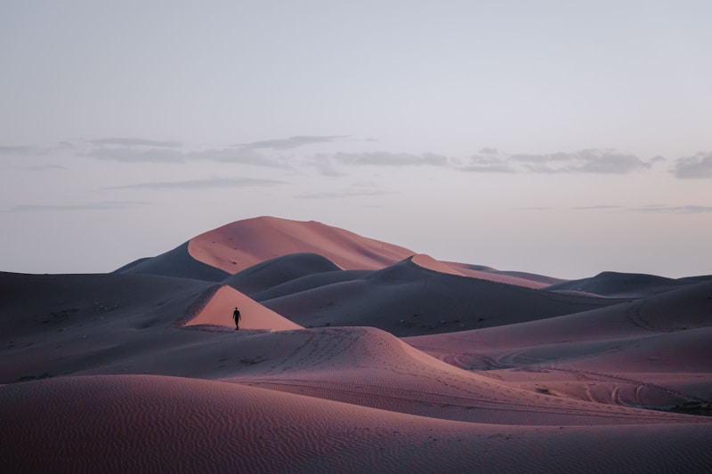 Dune del deserto al tramonto — esplorazione